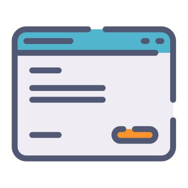 İniş sayfası web sitesi düz çizgi veya kesik stil illüstrasyonlu tek bir izole simge