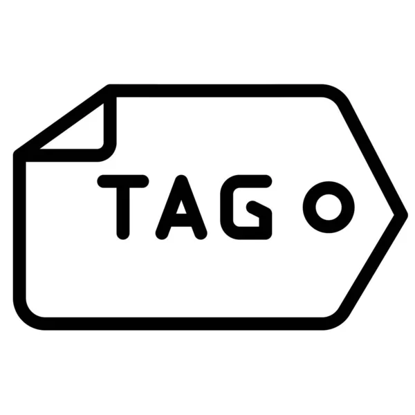 Tag Tagging Seo Λέξη Κλειδί Μεμονωμένο Εικονίδιο Περίγραμμα Στυλ Διανυσματικό — Διανυσματικό Αρχείο