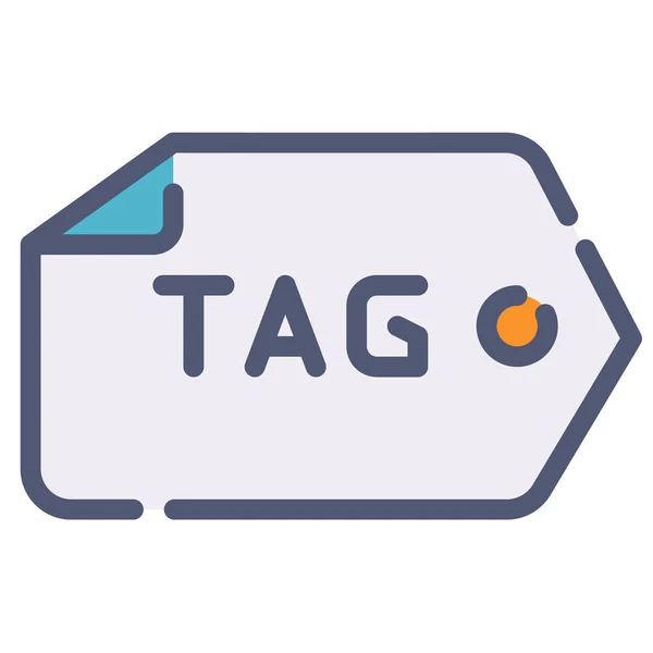 Tag Tagging Seo Kulcsszó Egyetlen Elszigetelt Ikon Lapos Kötőjel Vagy — Stock Vector