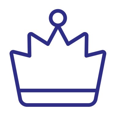 Premium taç kalitesi ana hatlı biçim illüstrasyonuna sahip tek bir izole simge seçildi