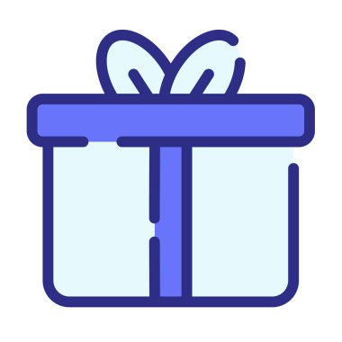 hediye hediyesi olarak gösterilen tek bir izole edilmiş simgeyi çizgi biçimi çizilmiş veya çizilmiş vektör resimlemesi ile bağışlayınız