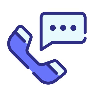 Çağrı merkezi müşteri desteği tire veya kesik satır biçimi illüstrasyonlu tek bir izole simge