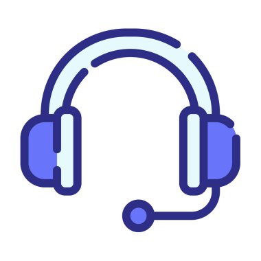 Müşteri hizmetleri çizgi biçimi illüstrasyonuna sahip tek bir izole simgeyi desteklemeye yardımcı olur