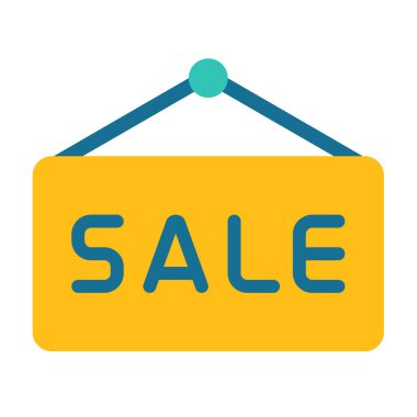 satış tanıtım reklamları düz stil illüstrasyonlu tek bir izole simge