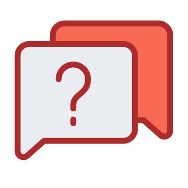 soru yardımı, doldurulmuş satır biçimi illüstrasyonlu tek bir izole simge sor