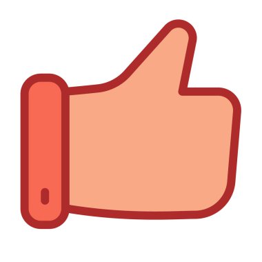 İyi el tek izole edilmiş, çizgi biçimi illüstrasyonlu tek el simgesini gözden geçir