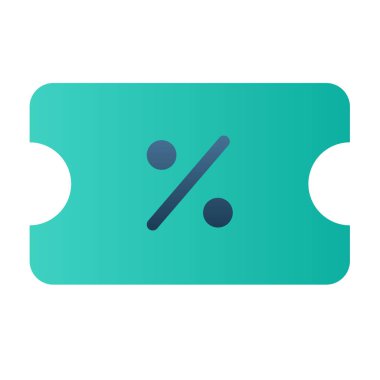 Pürüzsüz biçim vektör illüstrasyonlu tek izole edilmiş kupon indirimi etiketi kuponu