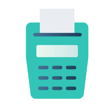 kasiyer fatura ödeme tek izole simge pürüzsüz stil çizim