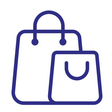 çanta alışveriş çantası tek izole edilmiş ikon ana hatlı biçim vektör tasarımı illüstrasyonu