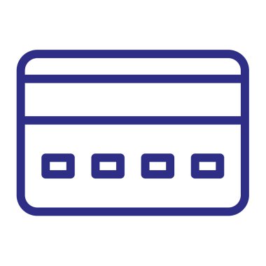 Kredi kartı ödemesi tasarım tasarımı illüstrasyonlu tek bir izole simge öde