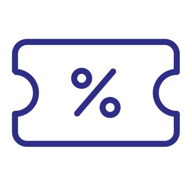 kupon indirimli etiket makbuzu. Taslak biçimli tek izole edilmiş simge.
