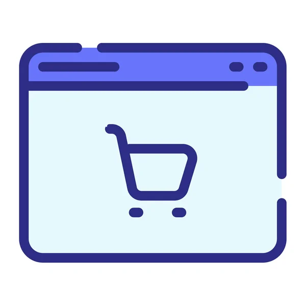 Online Shop Marktplatz Web Einzelne Isolierte Symbol Mit Strich Oder — Stockvektor