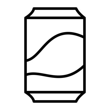 cola soda meşrubat tek simge ana hatlı stil vektör tasarımı illüstrasyon