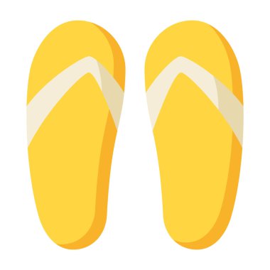 terlikler düz stil vektör illüstrasyonlu tek izole sandal simgesi