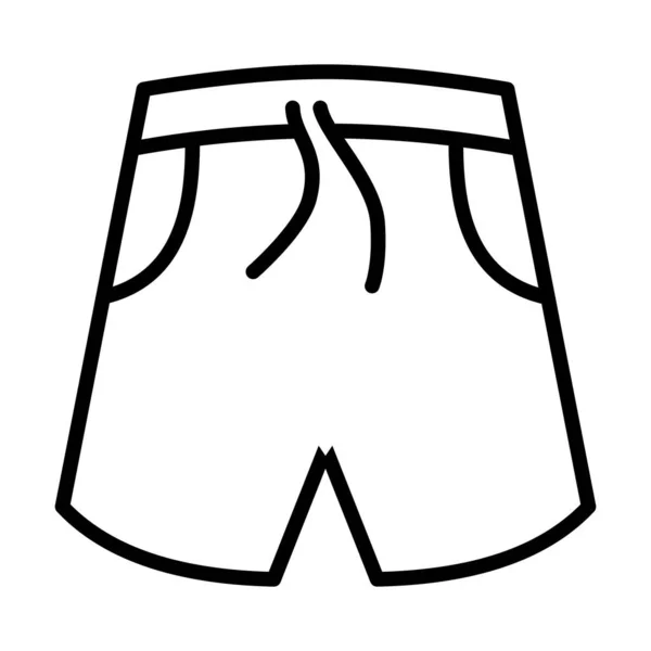 Beach Pant Fun Shorts Single Icon Outline Style Vector Design — Stock Vector