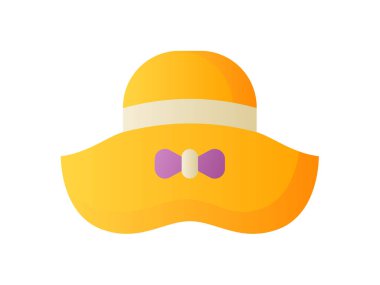 Hat kapağı aksesuar tek izole edilmiş simge pürüzsüz biçim vektör çizimi