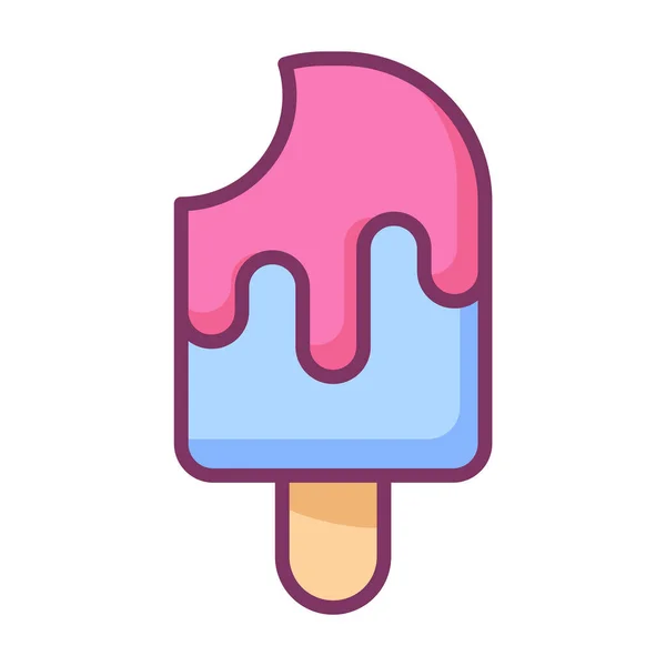 Eis Süß Kalt Einzelne Isolierte Symbol Mit Gefüllten Linie Stil — Stockvektor