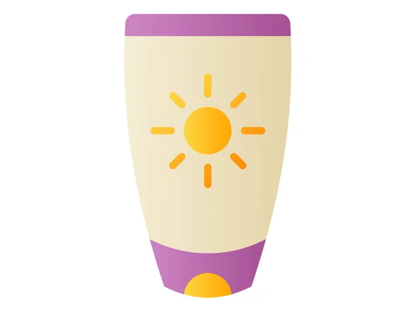 Sonnenschutz Sonnencreme Einzigen Isolierten Symbol Mit Glatten Stil Vektor Illustration — Stockvektor