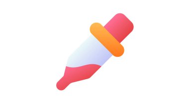 Göz damlası renk seçici paleti pürüzsüz biçim vektör illüstrasyonuna sahip tek izole simge