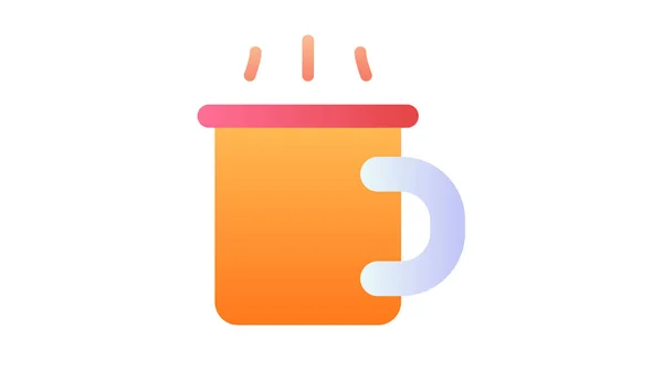 Coffee Break Drink Single Isolated Icon Smooth Style Vector Illustration — Stock Vector