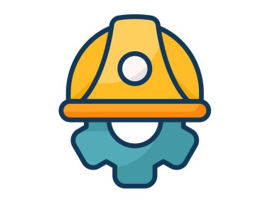 dişli başlık Tek izole edilmiş çizgi biçimi çizimi illüstrasyonlu simge