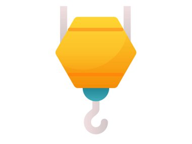 vinç inşaatı pürüzsüz biçim illüstrasyonuna sahip tek bir izole simge