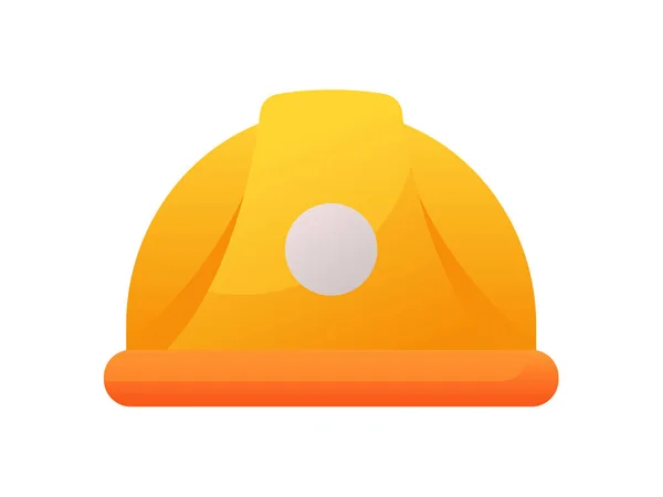 Helmet Labour Single Isolated Icon Smooth Style Vector Illustration — 스톡 벡터
