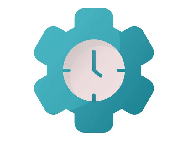 Productivity Efficiency Working Time Single Isolated Icon Smooth Style Vector — 스톡 벡터