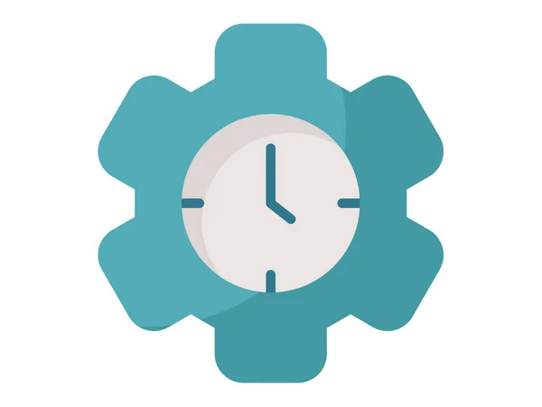 Productivity Efficiency Working Time Single Isolated Icon Flat Style Vector — 스톡 벡터