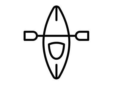 Kano kanosu ana hatlı tasarım tasarımı illüstrasyonlu tek bir izole ikon