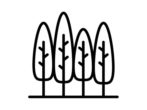 Отдельная Иконка Дерева Рисунком Стиле Наброска — стоковый вектор