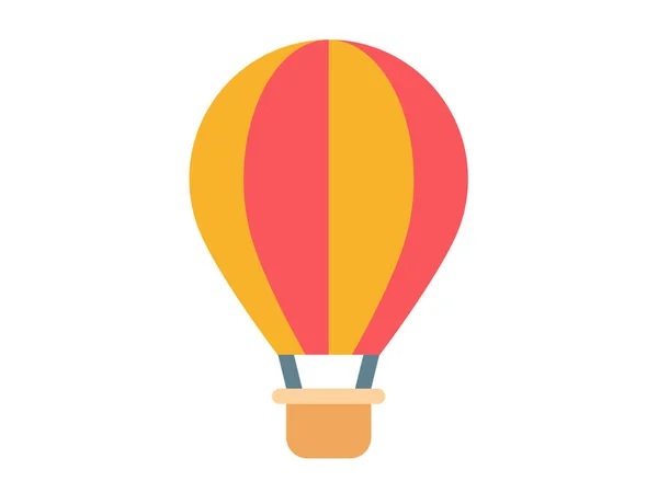 Air Balloon Single Isolated Icon Flat Style Vector Illustration — Stock Vector