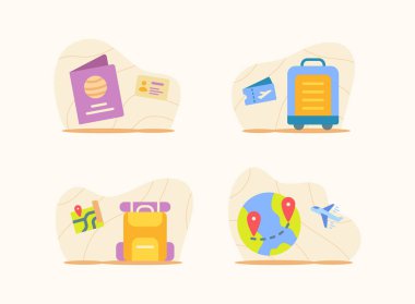 modern düz çizgi film biçimi vektörü ile beyaz izole arkaplan koleksiyonu