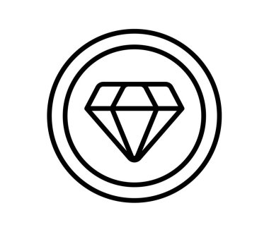 Elmas ödülü taslak biçim tasarımı illüstrasyonlu tek bir izole simge