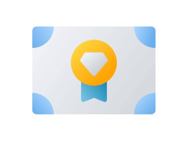 Sertifikalı, pürüzsüz biçim çizimi olan tek izole simge