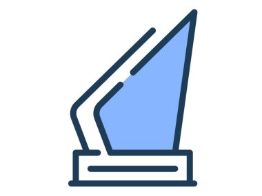 Ödül onuru çizgi biçimi resimli tek bir izole simge