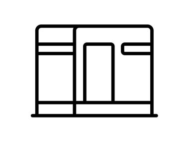 Kabe İslami taslak biçim illüstrasyonuna sahip tek bir izole simge oluşturuyor