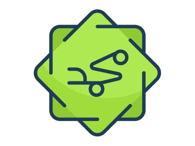 Muhammed Peygamber İslamcı kelime. Tek bir izole edilmiş ikon. Çizgi biçimi illüstrasyonlu.