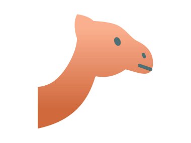 camel arabian animal single isolated icon with smooth style vector illustration