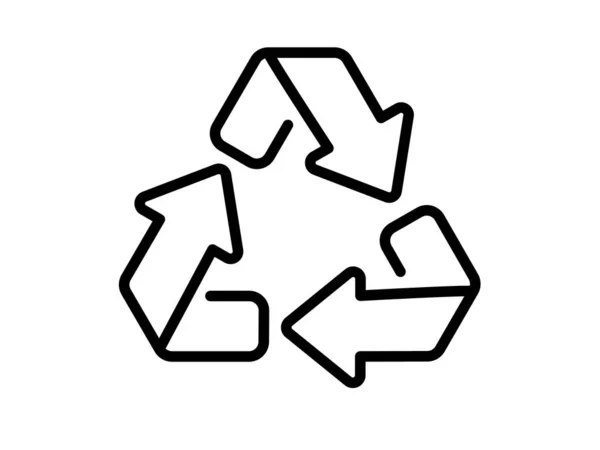 Reciclar Eco Ecologia Ambiente Natureza Segura Amigável Único Ícone Isolado — Vetor de Stock