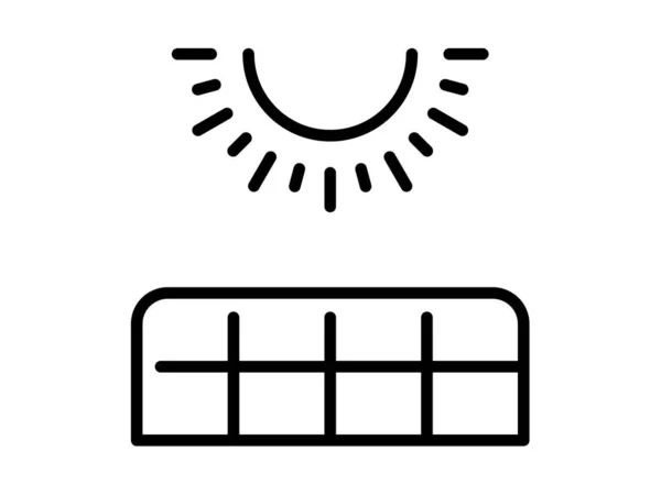 Napenergia Panel Napenergia Megújuló Fenntarthatóság Egyetlen Elszigetelt Ikon Körvonalazott Stílus — Stock Vector