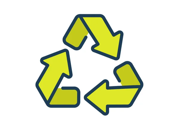 Recycleer Eco Ecologie Milieu Veilig Natuur Vriendelijk Enkele Geïsoleerde Pictogram — Stockvector