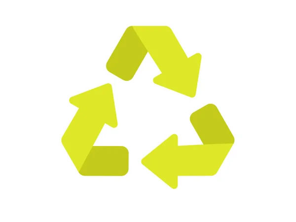 Recycleer Ecologie Milieu Enkele Geïsoleerde Pictogram Met Platte Stijl Vector — Stockvector