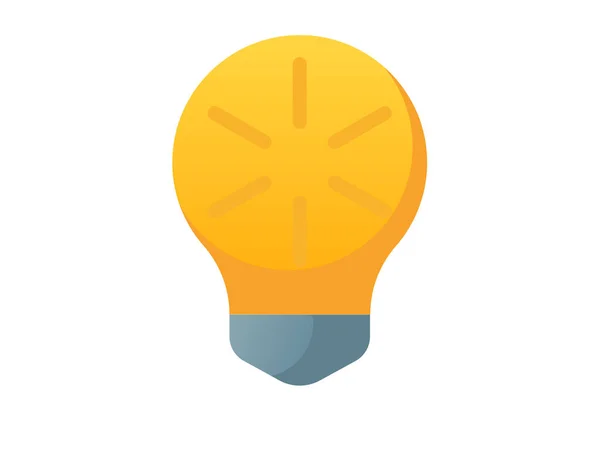 Lámpara Bombilla Idea Poder Único Icono Aislado Con Ilustración Vectorial — Vector de stock