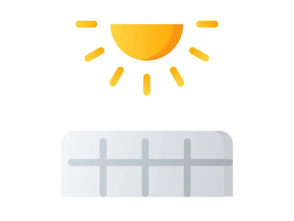 Solar Energy Panel Sun Power Single Isolated Icon Smooth Style — Stock Vector