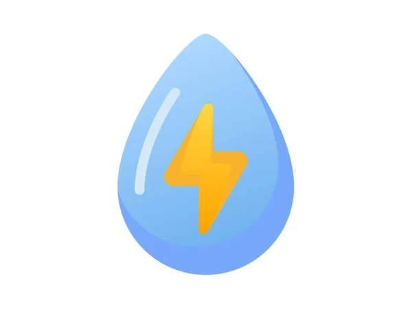 Wasserkraft Energie Nachhaltig Hydro Isoliert Symbol Mit Glatten Stil Vektor — Stockvektor