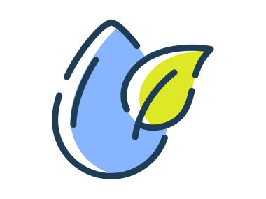 Ekoloji ortamı temiz enerji tek bir izole simge çizgi veya kesik çizgi biçimi illüstrasyonlu