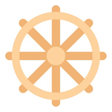 Düz stil illüstrasyonlu tek izole edilmiş direksiyon yükünü kontrol et