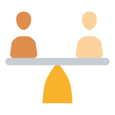 Eşitlik içerme eşitliği eşit çeşitlilik tek izole edilmiş ikon düz biçim vektör illüstrasyonu