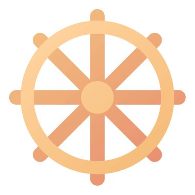 Düz stil vektör illüstrasyonlu tek izole edilmiş direksiyon yükünü kontrol et